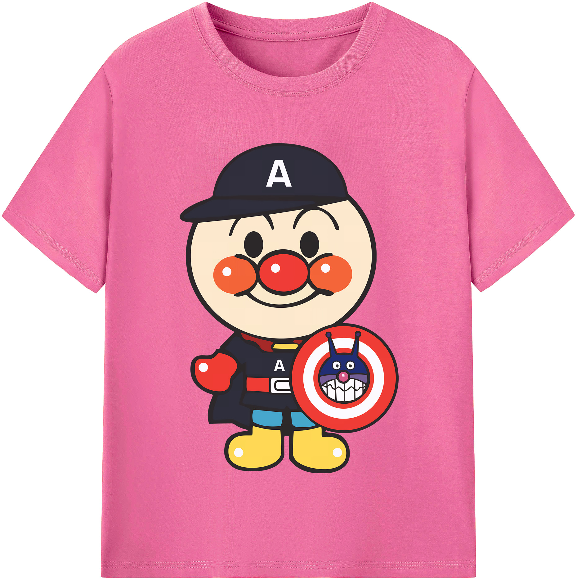（画像用） アンパンマン Anpanman レディースカジュアルプリントTシャツ（綿100％）